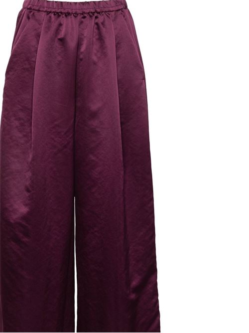 dark aubergine purple satin pants Forte forte | 12879BOLERO